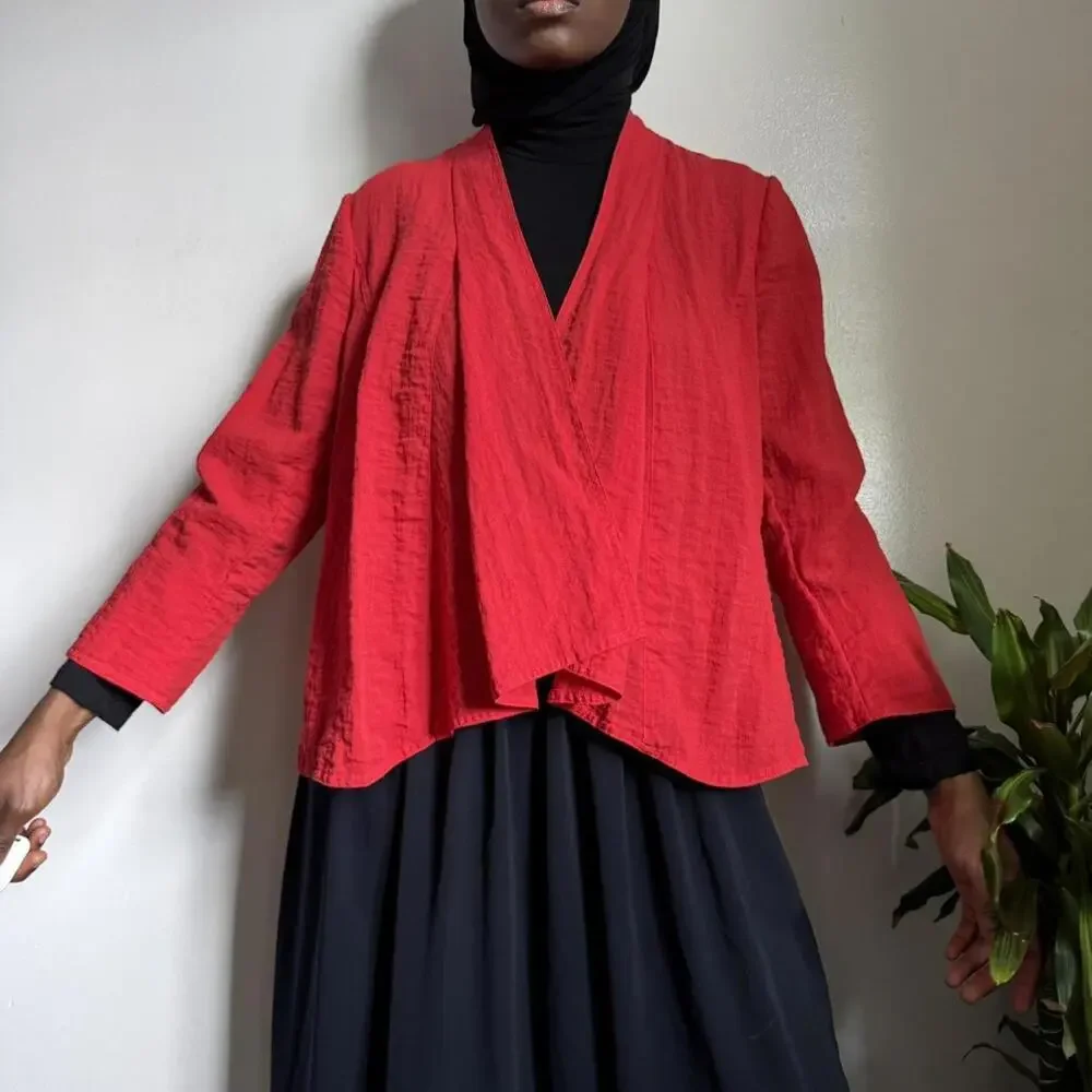 Vintage Red lightweight‎ cardigan size 2